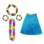 Skirt Hawaiian Hula Skirts Party Decorations Favors Supplies Red Skirts with Multi Color Garland for Kids Elastic Flowers Tropical Hula Skirt for Party Birthdays Celebration