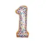 Number 1 Balloon 1st Birthday Party Foil Mylar Number One First Balloons for Kid Girl Boy Donut 32 Inch (1 Number Multi)