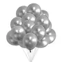 Balloons 50 Pcs Silver Metallic Helium Latex Thicken Balloon Perfect Decoration for Wedding Birthday Baby Shower Graduation Anniversary Christmas