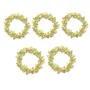 5pcs Mini gold Christmas Wreaths for Christmas party Decoration Christmas Tree Decoration.