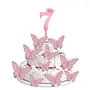 7th Birthday Cake Decorations Rose Gold Supplies Big Set with 12 Butterfly Cake Topper and 7 Digit Cake Topper (7th Birthday Cake Decor)