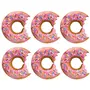 6Pcs Large Donut Balloons Mini Sprinkle Pink Donut Mylar Balloon for Baby Shower Birthday Party Decoration Donut Theme Party Supplies