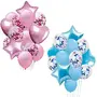 Balloon Party Colorful 20pcs Pink and Blue Balloon Set Wedding Decoration Birthday Balloons Confetti Air Balls Birthday Party Decorations Kids Adults Balloons (Pink and Blue)