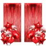 Balloon Curtain Party Colorful 22pcs Red Set Wedding Decoration Birthday Balloons Confetti Air Balls and Curtain Birthday Party Decorations Kids Adults Balloons