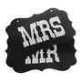 Mr Mrs Chair Bunting Banner Garland Photo Props Decoration 2Pcs Color Black, 2 image