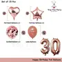Rose Gold 30 Balloon for 30th Birthday -Large Pack of 16 | Rose Gold Confetti Star and Heart Foil Balloon Bouquet for Party Decoration | Great for 30th Birthday Party Decoration Suplies, 2 image
