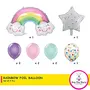 Rainbow Foil Balloon 6 Pastel 1 Polka Dot and Star Balloon for DecorationBaby Shower(Pack of 9) (Rainbow Foil Balloon Set), 2 image