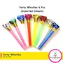 Plastic 6Pcs Musical Blow Outs|Party Horns Noisemakers Blowouts Whistles|Multicolor, 2 image