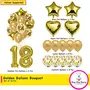 18th Number balloon With 18 Digit Balloon for Including Gold Latex star heart and Confetti Balloons, 2 image