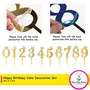 40th Birthday Cake Decorations Gold Supplies Big Set with Black Happy Birthday Cake Topper One Gold Crown Balloon and 40 Digit Cake Topper, 3 image
