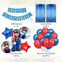Mario Birthday Party Decoration Kit | Mario Foil Balloon Happy Birthday Banner Curtains and Ballons | 58 pcs Mario Birthday Party Decoration for Kids Multi, 2 image