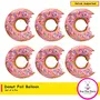 6Pcs Large Donut Balloons Mini Sprinkle Pink Donut Mylar Balloon for Baby Shower Birthday Party Decoration Donut Theme Party Supplies, 2 image