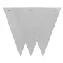 Silver Glitter Triangle Flag Banner String Pennant Flags Hanging Decoration for Wedding Birthday Baby Shower Christmas Halloween Party, 3 image