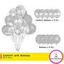 Silver Confetti and Latex Balloons (Pack of 10), 2 image