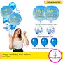 Blue 7PCS/Set Round Happy Brithday Foil Balloon Set with Latex Balloon for Birthday Decoration Party Decorations Kids Adults Balloons, 2 image