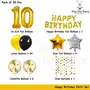 Golden and Black 10th Birthday Party Decorations Set- Gold Happy Birthday BannerFoil Number Balloons Latex Balloons and More for 10 Years Old Brithday Party Supplies, 2 image