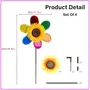 Colorful Double-Layer Sunflower Rainbow Sunflower Pinwheels Windmill for Yard Garden Party Outdoor DecorCamping Picnic Home Garden Decoration (Pack of 4), 2 image