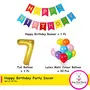 7th Birthday Decoration kit with Happy Birthday Banner 7 Digit and Latex Balloon, 2 image