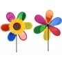 Colorful Double-Layer Sunflower Rainbow Sunflower Pinwheels Windmill for Yard Garden Party Outdoor DecorCamping Picnic Home Garden Decoration (Pack of 4), 4 image