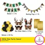 Jungle Theme Decoration Set with Banner Triangle Bunting Curtain Eye Mask and Latex Balloon for Kinds Birthday Party Decoration, 2 image