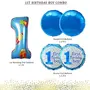 5Pcs Blue Number 1 Balloons Set 1st Birthday Balloons for Boys Balloons Decorations for 1st Birthday Party Blue (Pack of 5), 2 image