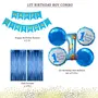1st Birthday Baby Boy Decoration Kit Blue 1 Number with Round Shape Foil Balloon Curtain and Happy Birthday Banner (Pack of 8), 2 image