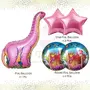Set of 5 Pcs Dinosaur Balloons Combo For Dinosaur Theme Birthday Decoration Multicolor., 2 image