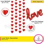 Love Letter Foil Balloon with 4pcs Heart Bunting for Birthday Annicersary Party Decoration, 2 image