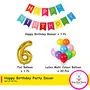 6th Birthday Decoration kit with Happy Birthday Banner 6 Digit and Latex Balloon, 2 image