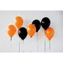 Rubber Balloons Bunch (Black and Orange) - Set of 47, 3 image
