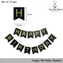 Happy Birthday Banner with Star Heart Confetti and Latex Balloon for Home Decoration, 3 image