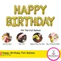 Birthday Party Decorations Gold Supplies Big Set With Happy Birthday Balloons Banner and Including Latex star heart and Confetti Balloons, 3 image