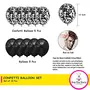 Pack of 11 Pcs Red Happy Bithray Banner with Black Confetti Balloons for Birthday Decoration Items & Latex Balloon, 3 image