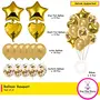 Birthday Party Decorations Gold Supplies Big Set With Happy Birthday Balloons Banner and Including Latex star heart and Confetti Balloons, 2 image