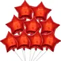 Star Shape 18 Inch Foil Balloons (Pack of 5 Red), 4 image