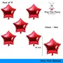 Star Shape 18 Inch Foil Balloons (Pack of 5 Red), 3 image