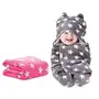 OYO BABY Baby Blanket New Born Babies Super Soft Baby Combo Wrapper Baby Sleeping Bag for Baby Boys Baby Girls | All Season | Sleeping Bag | Nursing Baby Gifts(Pink & Grey Star Printed)