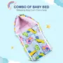 BUMTUM 0-6 Months New Born Baby Unisex Cotton Carry Bag/Sleeping Bag 3 in 1 Baby Bed Carry Nest for Infant Teddy Girrafe (Dark Blue), 2 image