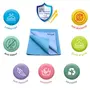 Bumtum Baby Dry Sheet Waterproof Soft Fleece Baby Bed Protector | Anti - Bacterial & Odour Free | Extra Absorbant Reuseable & Washable (Grape + Royal Blue Combo Medium Size 100 * 70cm Pack of 2), 3 image