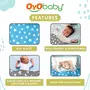 OYO BABY New Born Super Soft Baby Blanket Wrapper Blanket for Baby Boys Baby Girls Babies (Star Blue & Pink Fleece Lightweight) All Season | Sleeping Bag | Nursing Baby Gifts, 6 image