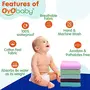 OYO BABY Waterproof Sheet Extra Absorbent Fastest Dry Sheet for Baby Anti-Piling Fleece Baby Bed Protector Medium Size 70x100cm Pack of 3 Salmon Rose Royal Blue & Peach, 7 image