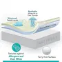 OYO BABY Water Proof Lycra Stretchable Fitted Mattress Protector 78x48 Inch & 6.5x4 feet for Twin Bed with Elastic Strap | Water Resistant Ultra Soft Mattress Cover | Hypoallergenic Bed Cover (White), 3 image