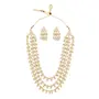GLOWRY Bridal Kundan Rani Haar Necklace Set for Women - Handcrafted Indian Jewelry (SET OF 1)