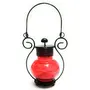 DreamKraft Iron Tlight Lantern With Tlight Candle For Festive Decoration Home Decor Standard Red