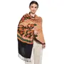 Weavers Villa Women's Kashmiri Aari Embroided Cashmilon Stoles Shawls Wraps Black 30â x 80â-SH-112-BLACK