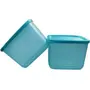 Tupperware Cubix Plastic Fridge Container 1Litre Pack of 2 (Blue), 2 image