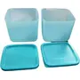 Tupperware Cubix Plastic Fridge Container 1Litre Pack of 2 (Blue), 4 image