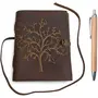 Craft Club Finished Leather Life of Tree Embossed with Leather Belt Diary, 3 image