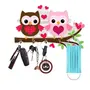 Webelkart Premium 'Owl Family' Wooden Key Holder for Home Decor Key Hangers Keychain Holder Key Stand & Key Holder for Wall (25 cm 5 Hooks), 3 image