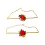 Anuradha Art Multi Colour Artificial Flower Necklace Combo Set | Baby Shower Jewellery Set | Haldi Mehndi Sangeet Godbharari Maternity Shoot Jewellery, 4 image